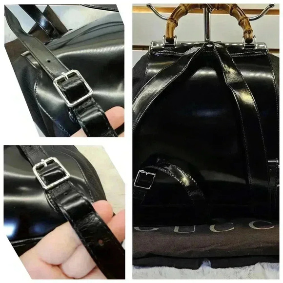 Gucci Bamboo Drawstring  Nylon Backpack - Picture 5 of 16